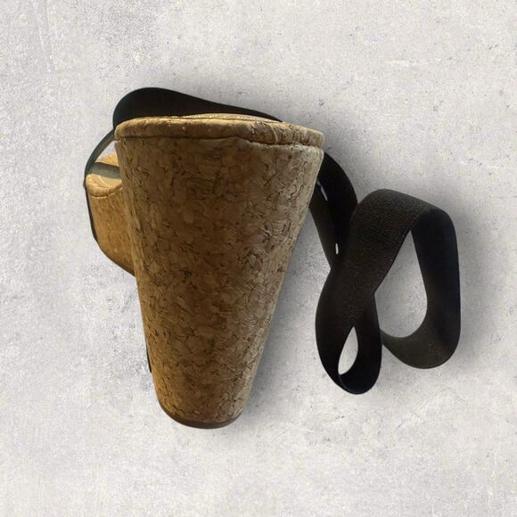 Justfab Good Times Only Women's Sandals Wedge Heel Black Size 10-BNIB - Picture 7 of 10